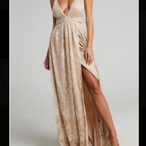 Nude formal dress